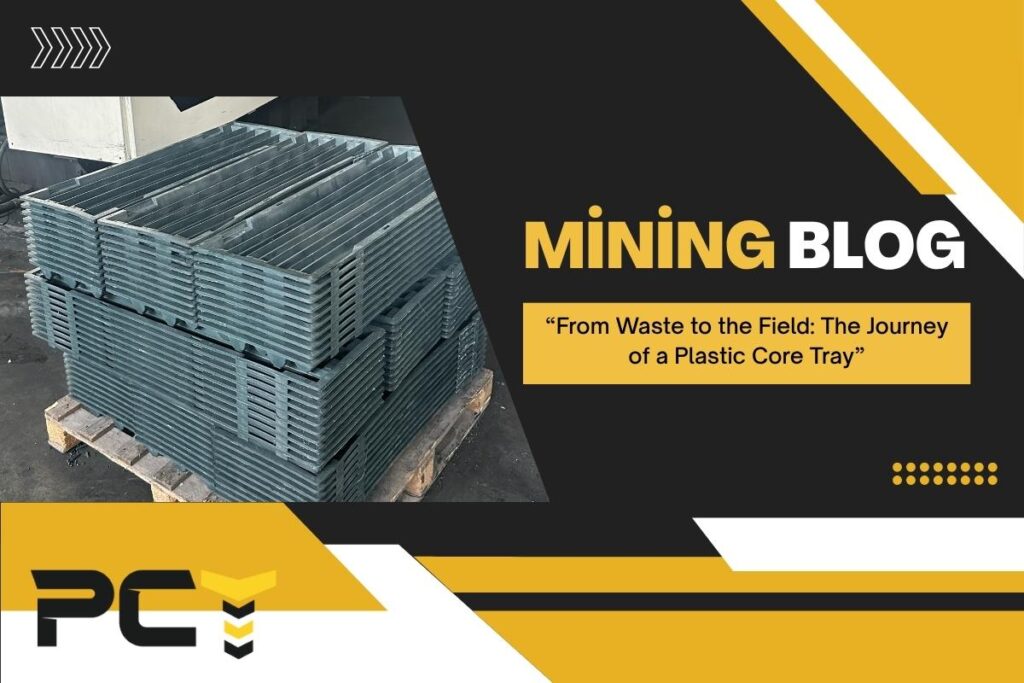 Solar-powered factory producing sustainable plastic core trays.